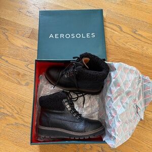 Aerosoles Black Alden Boots, Size 6.5